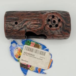 Zoo Med Ceramic Betta Log Aquarium Ornament Brown 4.25 in, Small